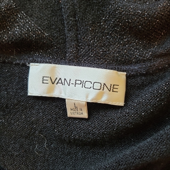 Evan Piccone Black Metallic Open Cardigan - Picture 4 of 4